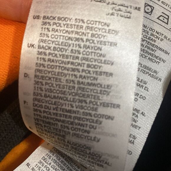 Adidas men’s hoodie bright orange multi size large new - Picture 6 of 6